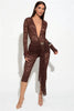 Casual Lace Draped Ruched Hollow Out Deep V Neck Long Sleeve Playsuits Romper Mssza