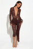 Casual Lace Draped Ruched Hollow Out Deep V Neck Long Sleeve Playsuits Romper Mssza