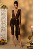 Casual Lace Draped Ruched Hollow Out Deep V Neck Long Sleeve Playsuits Romper Mssza