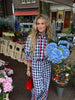 Casual Lace Plaid Lapel Single Breasted Half Sleeve Shirt And Pant 2 Piece Sets Mssza