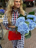 Casual Lace Plaid Lapel Single Breasted Half Sleeve Shirt And Pant 2 Piece Sets Mssza