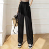 Casual Lace Up Straight Solid Color High Waisted Trousers Lady Chic Designer Leg Suit Pants Mssza