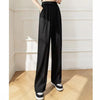 Casual Lace Up Straight Solid Color High Waisted Trousers Lady Chic Designer Leg Suit Pants Mssza