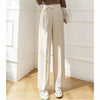 Casual Lace Up Straight Solid Color High Waisted Trousers Lady Chic Designer Leg Suit Pants Mssza