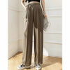 Casual Lace Up Straight Solid Color High Waisted Trousers Lady Chic Designer Leg Suit Pants Mssza