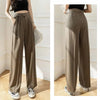 Casual Lace Up Straight Solid Color High Waisted Trousers Lady Chic Designer Leg Suit Pants Mssza