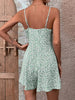 Casual Lace Up Suspender Top Pleated Chest Romper Playsuits Mssza