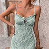 Casual Lace Up Suspender Top Pleated Chest Romper Playsuits Mssza