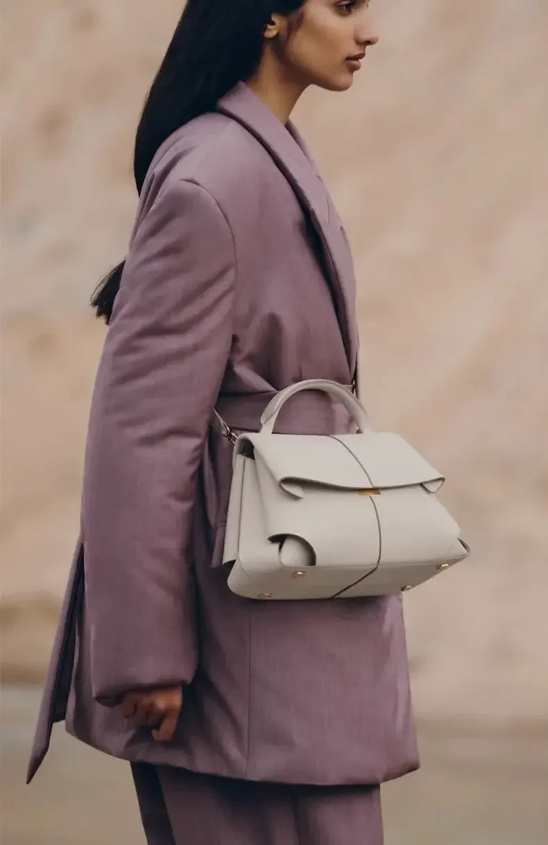 Casual Large-Capacity Leather Pleated Shoulder Crossbody Bags Mssza