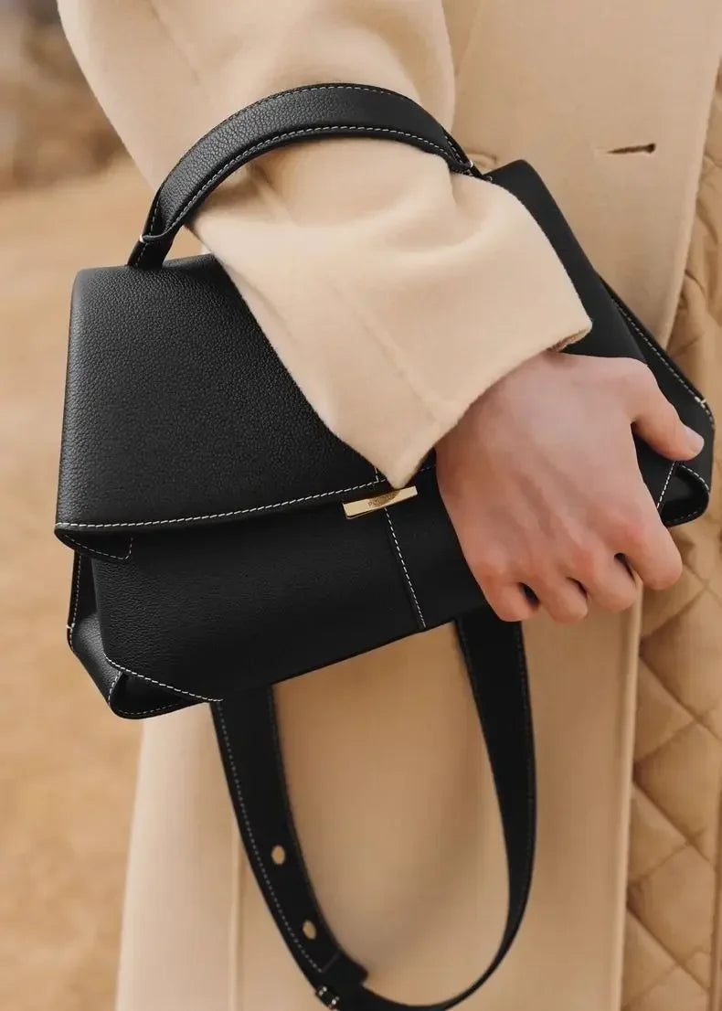 Casual Large-Capacity Leather Pleated Shoulder Crossbody Bags Mssza