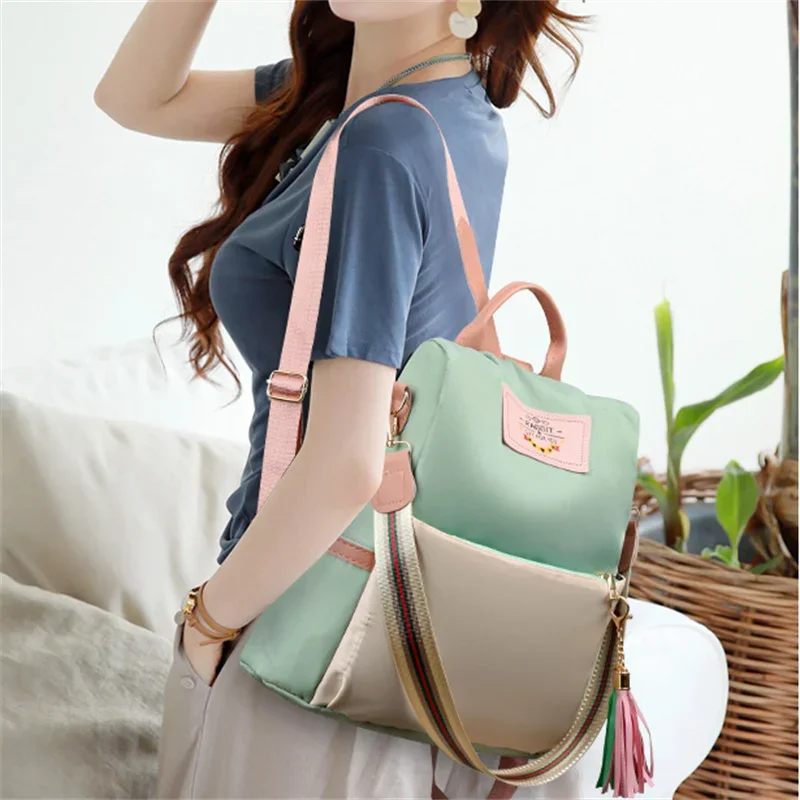 Casual Large Capacity Oxford Cloth Bags Ladies Backpack High Quality Shoulder Bag Mssza