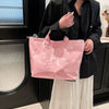 Casual Large Capacity Waterproof PVC Shopper Travel Top-Handle Tote Handbag Mssza