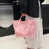 Casual Large Capacity Waterproof PVC Shopper Travel Top-Handle Tote Handbag Mssza