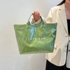 Casual Large Capacity Waterproof PVC Shopper Travel Top-Handle Tote Handbag Mssza