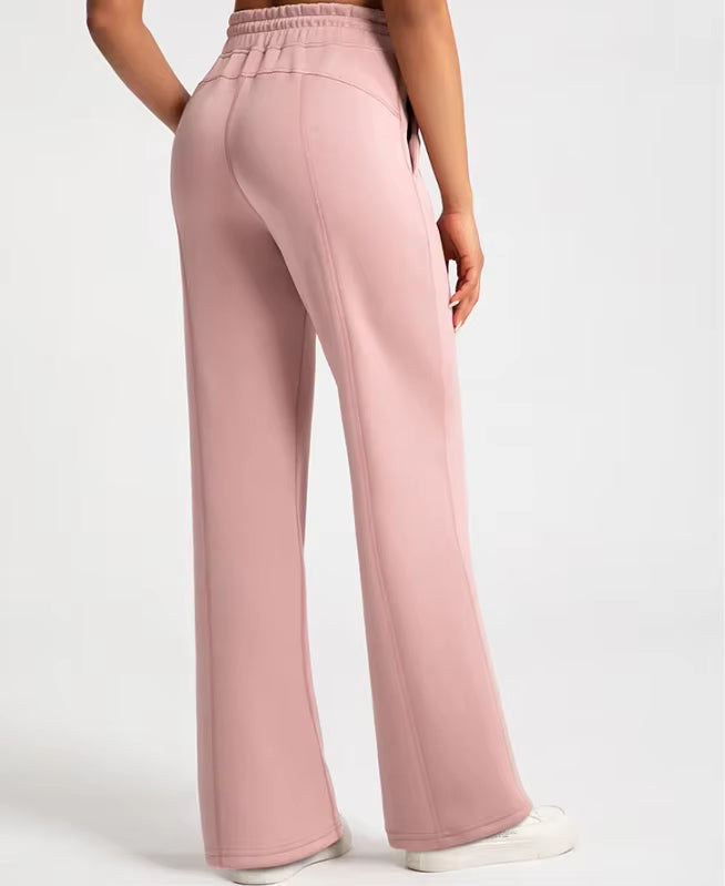 Casual Layer High Waisted Leggings Loose Straight Sand Modal Yoga Pants Mssza