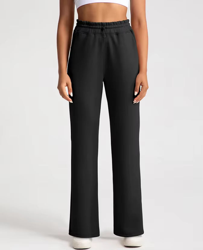 Casual Layer High Waisted Leggings Loose Straight Sand Modal Yoga Pants Mssza