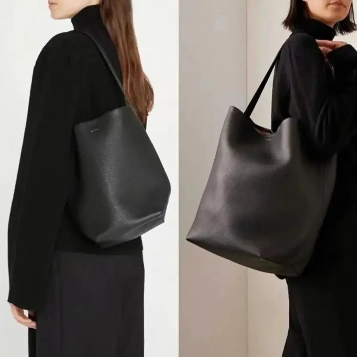 Casual Lazy Tote Leather Single Day pack Waist Pack Bucket Shoulder Bag Mssza