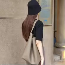 Elegant Lazy Tote Leather Single Day pack Waist Pack Bucket Shoulder Bag Mssza