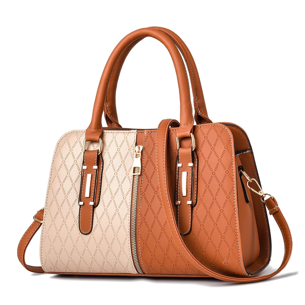 Casual Leather Tree Branches Metal Decor Handbags Mssza