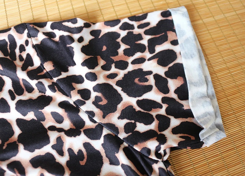 Casual Leopard Print Top T Shirt Mssza