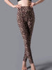 Casual Small Leopard Printed Sportwear Workout High Waist Leggings Mssza