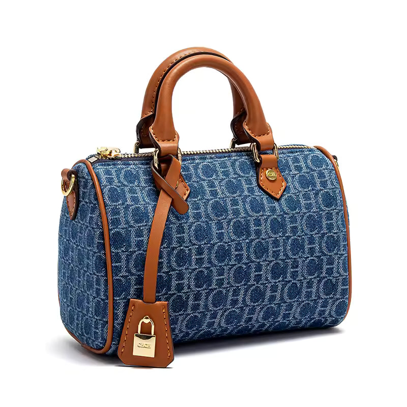 Casual Letter Cowboy Splicing Pillow Messenger Shoulder Bag Mssza