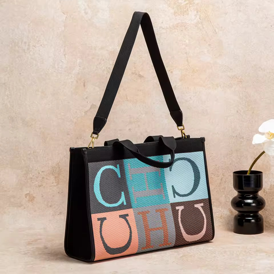 Casual Letter Eco friendly Large Capacity Shopping Tote Handbag Mssza