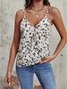 Casual Light and Breathable Printed Design V-Neck Printed Camisole Mssza