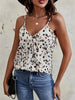 Casual Light and Breathable Printed Design V-Neck Printed Camisole Mssza