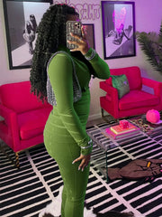 Casual Long Sleeve Zip Crop Tops Flared Pants Fitness Tracksuits 2 Piece Sets Mssza