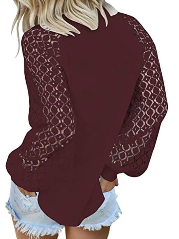 Casual  Long Sleeves Jewel Neck Cotton T-Shirt Mssza