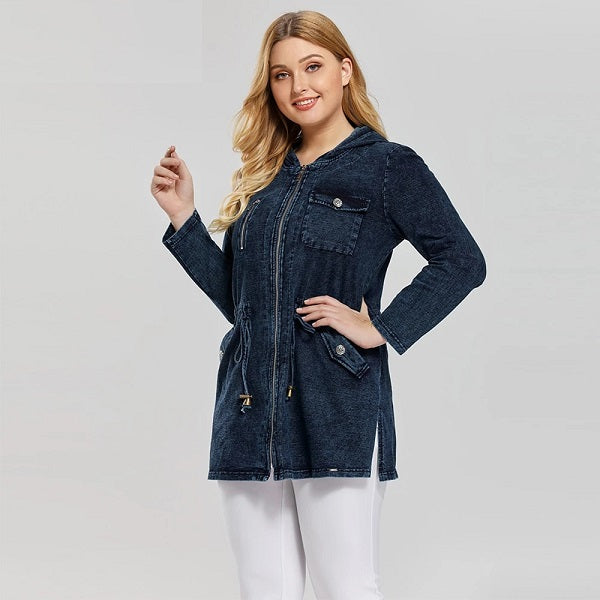 Casual Long Style Premium Stretch Cotton Knitted Denim Mssza