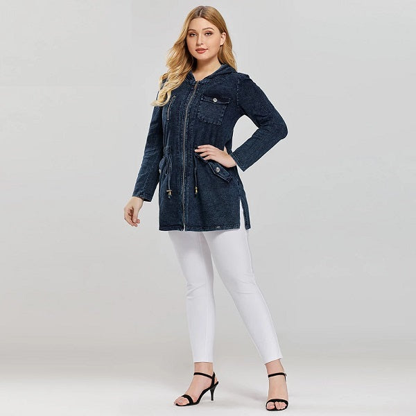 Casual Long Style Premium Stretch Cotton Knitted Denim Mssza