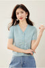 Casual Loose Knitted Sweater Basic Office Vintage Blouse Short Shirts Mssza