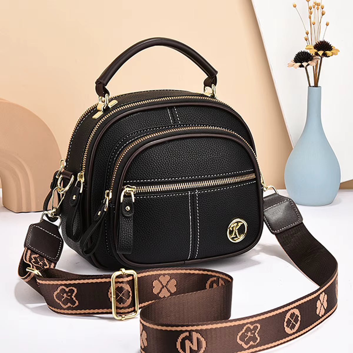 Casual Multi Layer Shoulder Minimalist Crossbody Bag Mssza