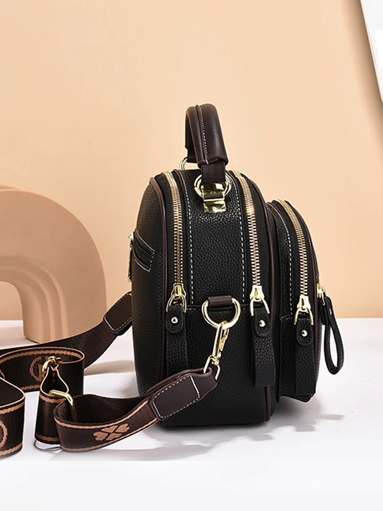 Casual Multi Layer Shoulder Minimalist Crossbody Bag Mssza
