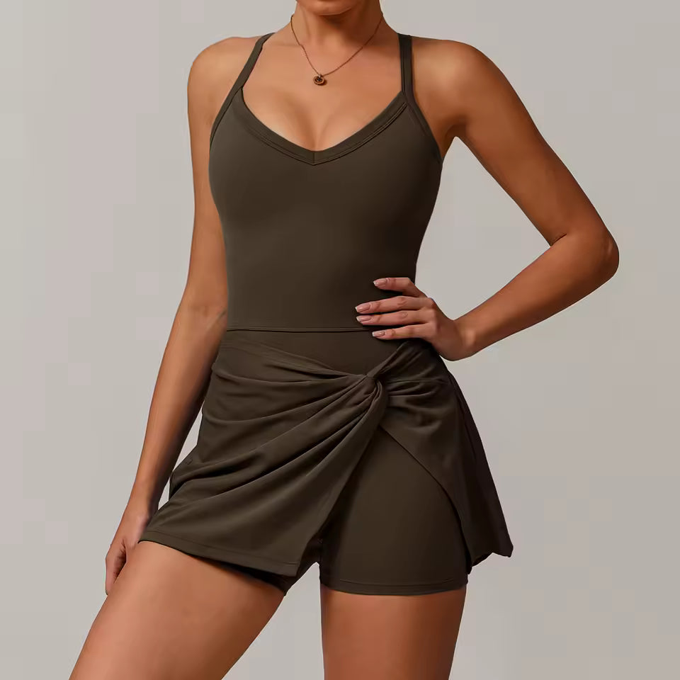 Trendy No Pocket Knitted Nylon Workout Fitness Jumpsuits Mssza