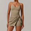Trendy No Pocket Knitted Nylon Workout Fitness Jumpsuits Mssza