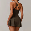 Trendy No Pocket Knitted Nylon Workout Fitness Jumpsuits Mssza