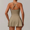 Trendy No Pocket Knitted Nylon Workout Fitness Jumpsuits Mssza