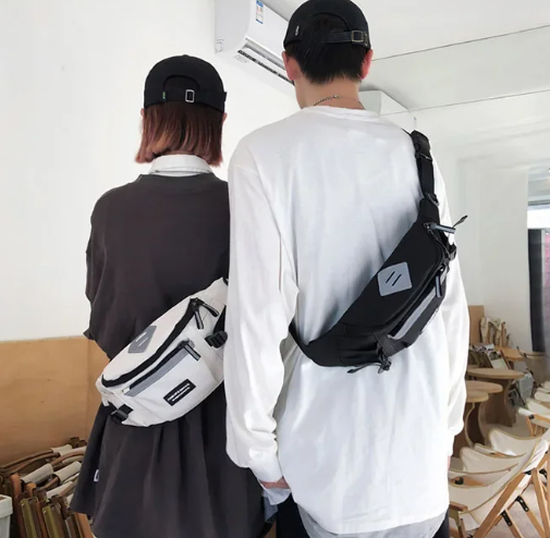 Casual Nylon Eco-Friendly Waist Reflective Collage Student Crossbody Chest Bag Mssza