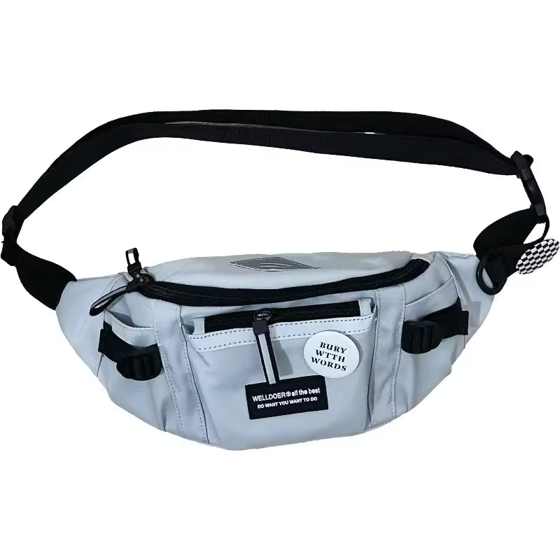 Casual Nylon Eco-Friendly Waist Reflective Collage Student Crossbody Chest Bag Mssza