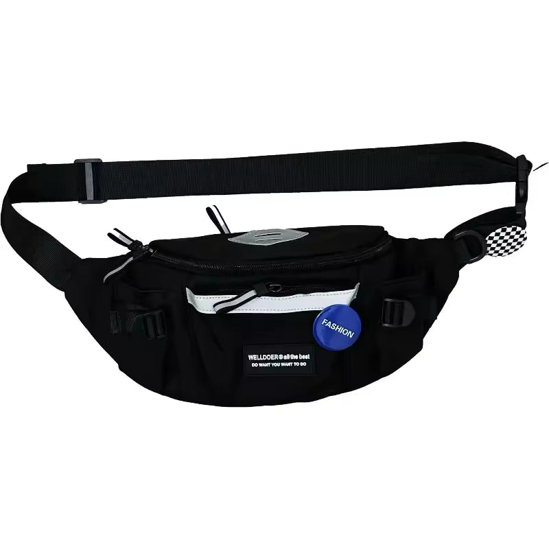 Casual Nylon Eco-Friendly Waist Reflective Collage Student Crossbody Chest Bag Mssza