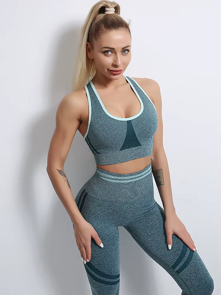 Nylon Seamless Shockproof Sports Fitness Yoga Crop Bra Mssza