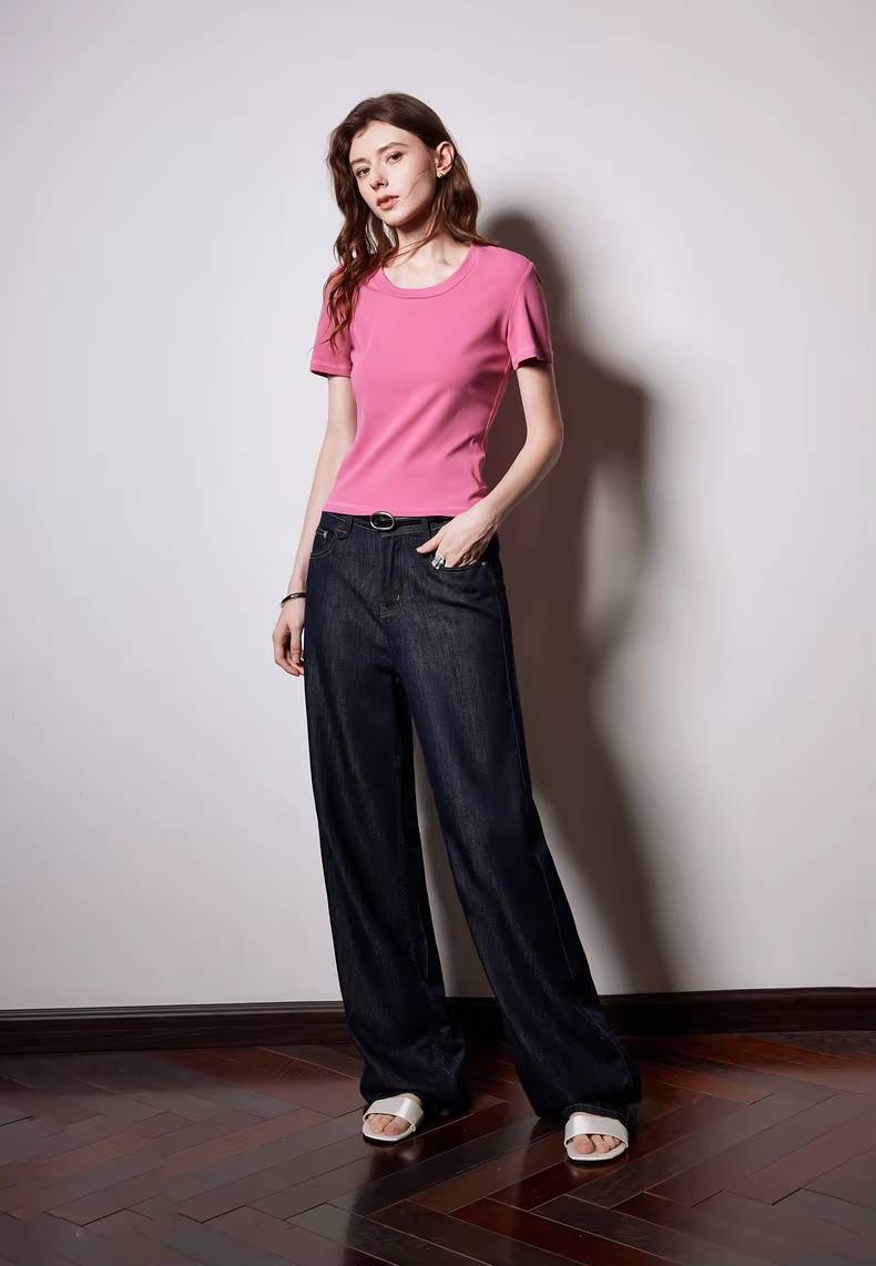 Casual O-Neck Short Sleeve Slim Fit Pullover Short T-shirt Mssza