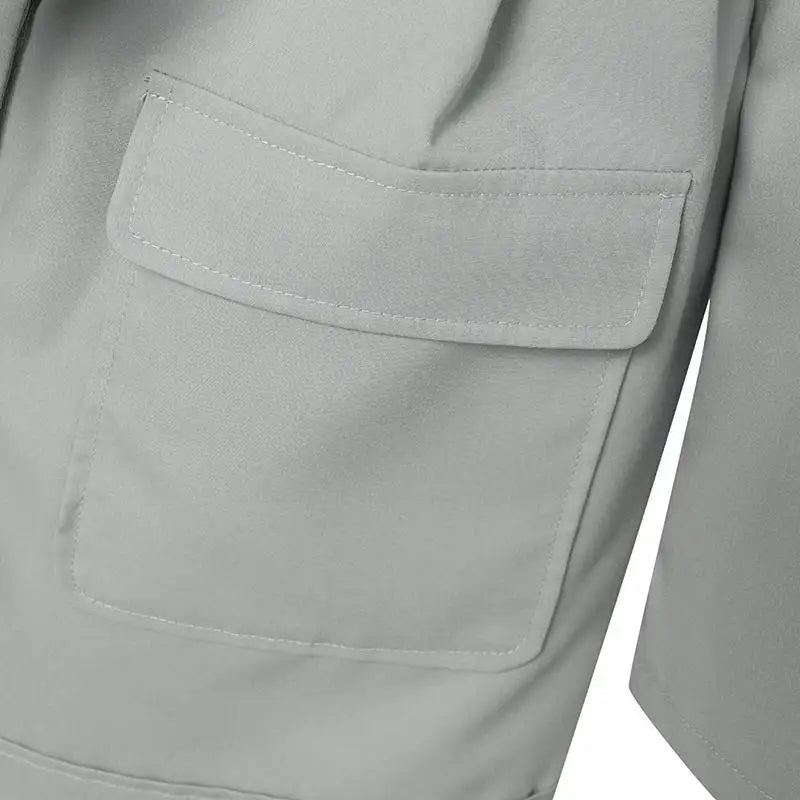 Casual OL Work Playsuits Elegant Solid Overalls Long Sleeve Lapel Neck Jumpsuits Dungarees Mssza