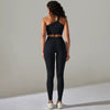 One Shoulder Crop Top High Waist Leggings Ribbed Two Piece Set Mssza