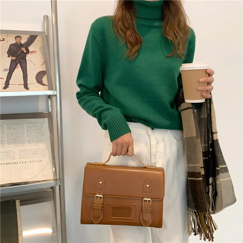 Casual PU Leather Cell Phone Pocket Versatile Crossbody Bags Mssza