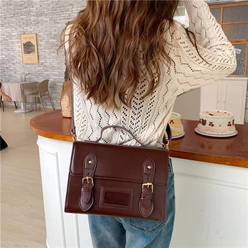Casual PU Leather Cell Phone Pocket Versatile Crossbody Bags Mssza
