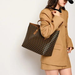 Casual PU Leather Large Capacity Shoulder Bag Mssza